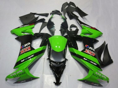 Carenados Moto Kawasaki ZX10R 2008-2010 - Verde Negro Rojo Kick Elf Henleys Vent-Axia Fabricantes