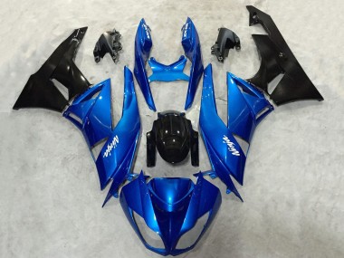 Carenado Moto Kawasaki ZX6R 2009-2012 - Azul Negro Brillante Fabricantes