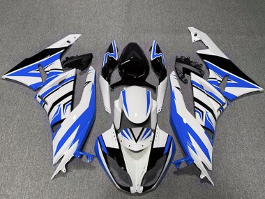Carenados Moto Kawasaki ZX6R 2009-2012 - Blanco Azul Negro Zag Fabricantes