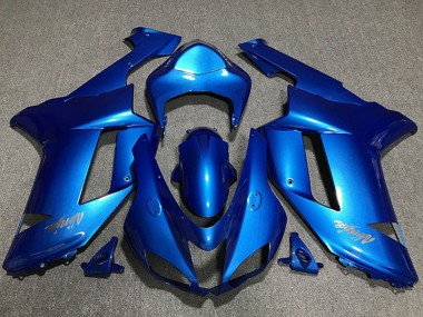 Carenados Moto Kawasaki ZX6R 2007-2008 - Azul Brillante Chrome Logo Fabricantes