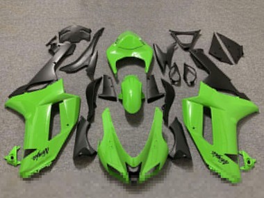 Carenados Moto Kawasaki ZX6R 2007-2008 - Verde Brillante Negro Mate Fabricantes