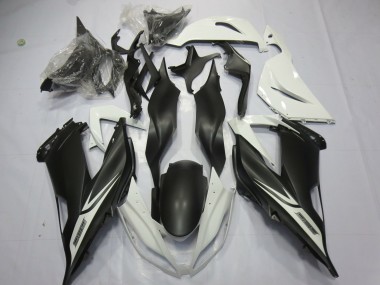 Carenados Moto Kawasaki ZX6R 2013-2018 - Blanco Negro Mate Fabricantes