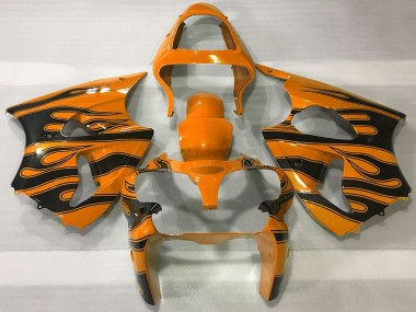 Carenados Moto Kawasaki ZX6R 2000-2002 - Naranja Negro Llama Fabricantes