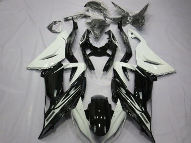 Carenados Moto Kawasaki ZX6R 2013-2018 - Blanco Negro Brillante Fabricantes