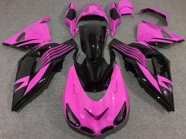Carenados Moto Kawasaki ZX14R 2006-2011 - Rosa Negro Brillante Fabricantes
