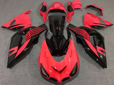 Carenado Moto Kawasaki ZX14R 2006-2011 - Rojo Negro Brillante Fabricantes