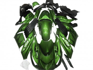 Carenados Moto Kawasaki ZX14R 2006-2011 - Verde Negro Llama Fabricantes