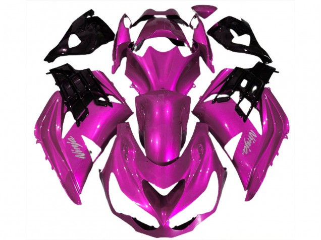 Carenados Moto Kawasaki ZX14R ZZR1400 2012-2024 - Hot Rosa Negro Fabricantes