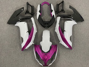 Carenados Moto Kawasaki Ninja 650R 2009-2011 - Blanco Magenta Negro Mate Fabricantes