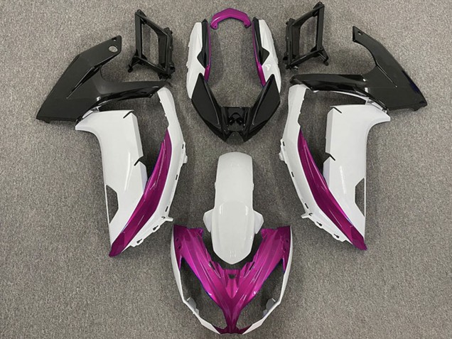 Carenados Moto Kawasaki Ninja 650R 2009-2011 - Blanco Magenta Negro Mate Fabricantes