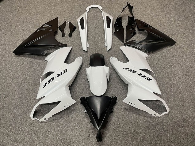 Carenados Moto Kawasaki Ninja ER6F 2009-2011 - Blanco Negro Mate Fabricantes