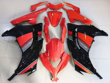 Carenado Moto Kawasaki Ninja 300 2013-2024 - Rojo Negro Fabricantes