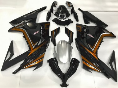 Carenados Moto Kawasaki Ninja 300 2013-2024 - Negro Brillante Naranja Fabricantes