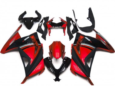 Carenados Moto Kawasaki Ninja 300 2013-2024 - Rojo Negro Fabricantes