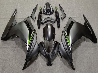 Carenados Moto Kawasaki Ninja 300 2013-2024 - Negro Mate Verde Fabricantes