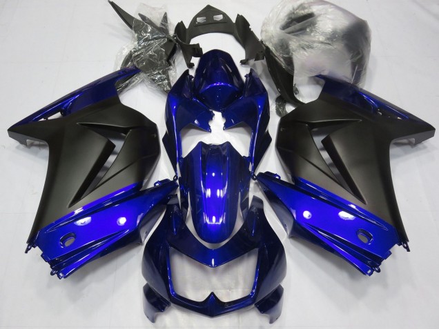 Carenados Moto Kawasaki Ninja 250 2008-2012 - Azul Negro Mate Fabricantes