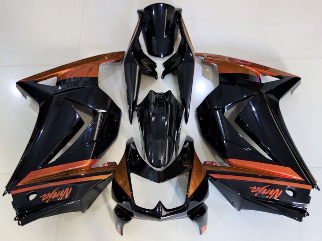 Carenados Moto Kawasaki Ninja 250 2008-2012 - Negro Brillante Naranja Fabricantes