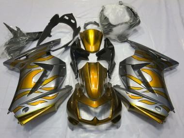 Carenados Moto Kawasaki Ninja 250 2008-2012 - Plata Oro Llama Fabricantes
