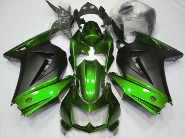 Carenados Moto Kawasaki Ninja 250 2008-2012 - Verde Negro Mate Fabricantes