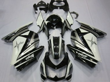 Carenados Moto Kawasaki Ninja 250 2008-2012 - Blanco Plata Estrella Negro Brillante Fabricantes