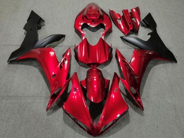 Carenados Moto Yamaha R1 2004-2006 - Rojo Caramelo Negro Mate Fabricantes