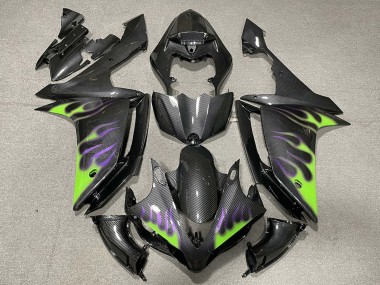 Carenados Moto Yamaha R1 2007-2008 - FibraCarbono Verde Púrpura Llama Fabricantes