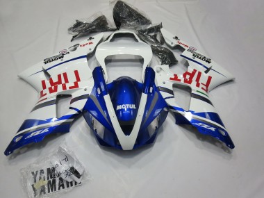 Carenados Moto Yamaha R1 2000-2001 - Blanco Azul Rojo Fiat Motul Fabricantes