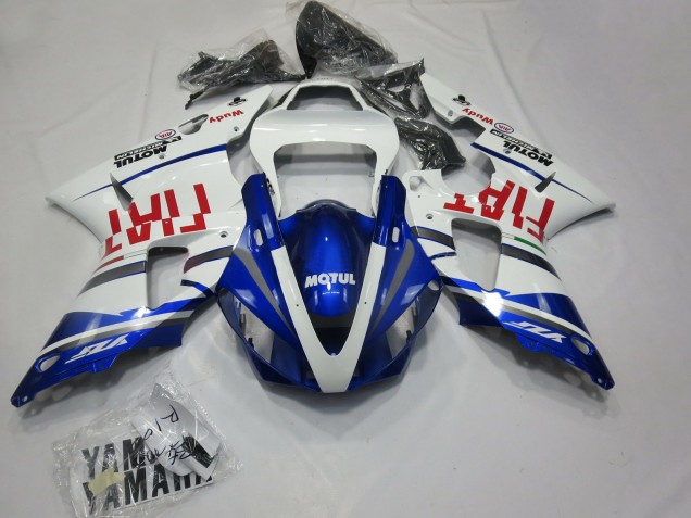 Carenados Moto Yamaha R1 2000-2001 - Blanco Azul Rojo Fiat Motul Fabricantes
