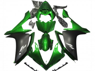 Carenado Moto Yamaha R1 2007-2008 - Verde Negro Mate Fabricantes