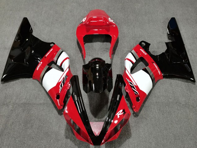 Carenados Moto Yamaha R1 2000-2001 - Rojo Blanco Negro Brillante Fabricantes