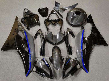 Carenados Moto Yamaha R6 2008-2016 - Negro Brillante FibraCarbono Estilo Azul Fabricantes