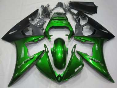 Carenados Moto Yamaha R6 2005 - Verde Oscuro Negro Mate Fabricantes