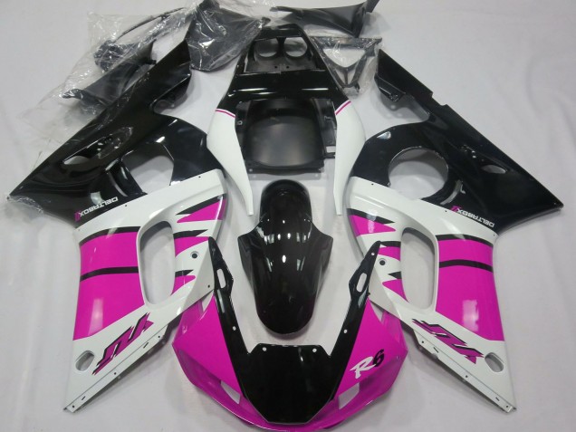 Carenados Moto Yamaha R6 1998-2002 - Blanco Rosa Negro Brillante Fabricantes