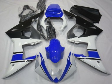 Carenados Moto Yamaha R6 2003-2004 - Blanco Azul Negro Mate Fabricantes
