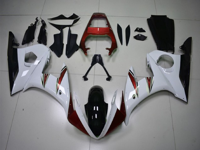 Carenados Moto Yamaha R6 2003-2004 - Blanco Rojo Negro Brillante Fabricantes