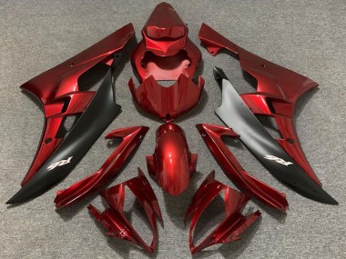 Carenados Moto Yamaha R6 2006-2007 - Rojo Negro Mate Fabricantes