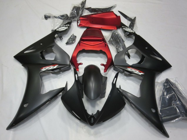 Carenados Moto Yamaha R6 2003-2004 - Rojo Negro Mate Fabricantes