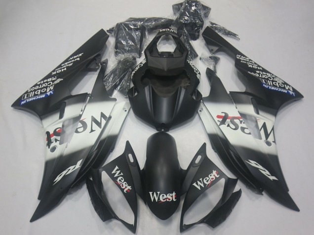 Carenados Moto Yamaha R6 2006-2007 - Negro Mate Blanco West Michelin Fabricantes