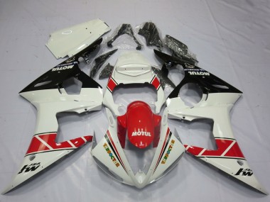Carenados Moto Yamaha R6 2005 - Blanco Rojo Negro Brillante Motul Fabricantes