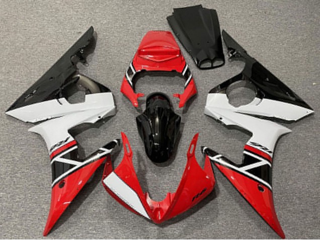 Carenados Moto Yamaha R6 2003-2004 - Rojo Blanco Negro Brillante Fabricantes