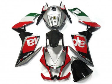 Carenados Moto Aprilia RS4 125 2012-2018 - Plata Rojo Verde Negro Brillante OEM Estilo Fabricantes
