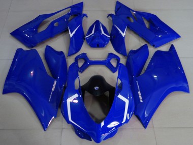 Carenados Moto Ducati 1199 2011-2014 - Azul Brillante Blanco Fabricantes