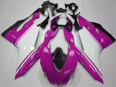 Carenados Moto Ducati 1199 2011-2014 - Rosa Blanco Negro Fabricantes