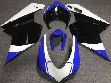 Carenado Moto Ducati 848 1098 1198 2007-2014 - Blanco Azul Negro Brillante Fabricantes