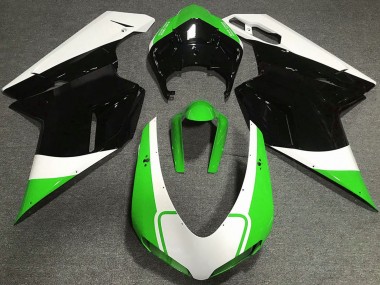 Carenados Moto Ducati 848 1098 1198 2007-2014 - Blanco Verde Negro Brillante Fabricantes
