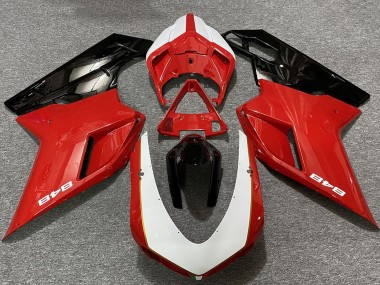 Carenados Moto Ducati 848 2007-2014 - Blanco Rojo Negro Brillante Fabricantes