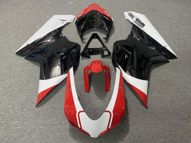 Carenados Moto Ducati 848 1098 1198 2007-2014 - Blanco Rojo Negro Brillante Fabricantes