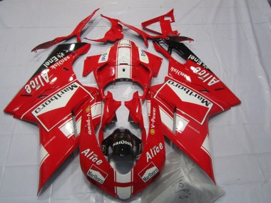 Carenados Moto Ducati 848 1098 1198 2007-2014 - Blanco Rojo Negro Brillante Marlboro Alice Fabricantes