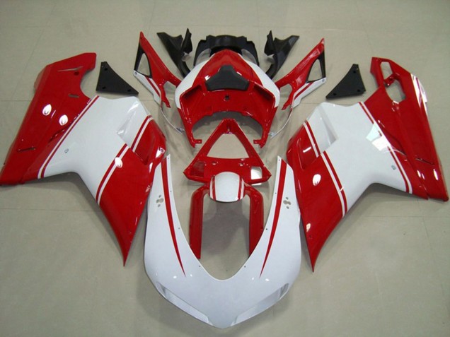 Carenados Moto Ducati 848 1098 1198 2007-2014 - Blanco Rojo Fabricantes