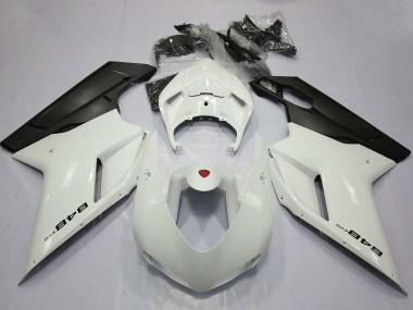Carenados Moto Ducati 848 2007-2014 - Blanco Perla Negro Mate Fabricantes